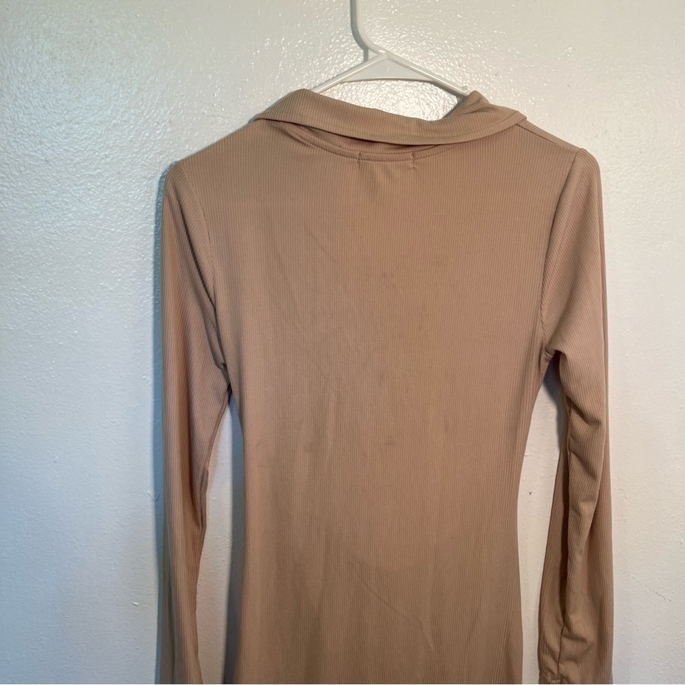 Birch and Stone Ribbed Mini Dress Beige - Picture 10 of 13